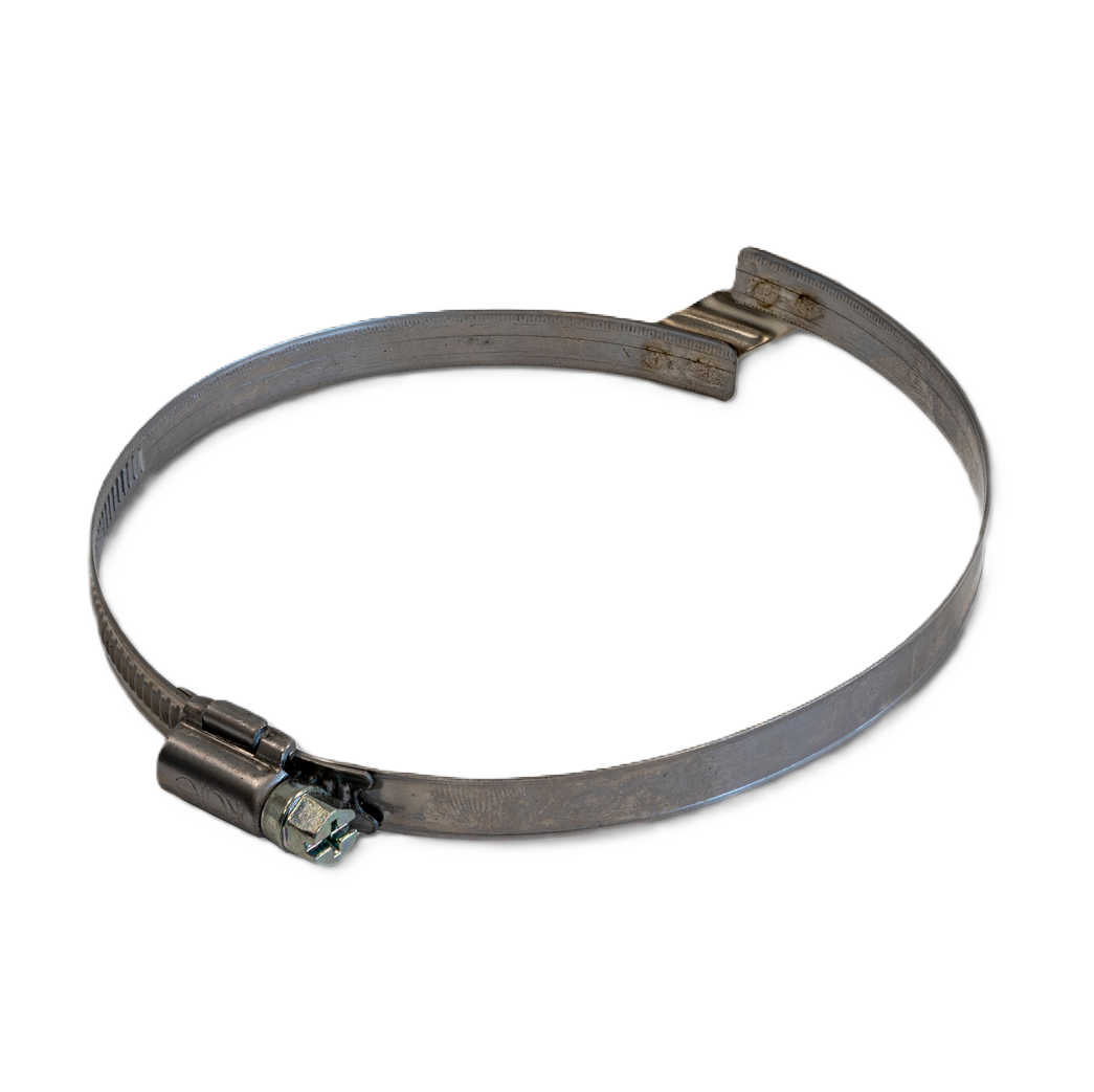 Eine Schlauchschelle in Silber