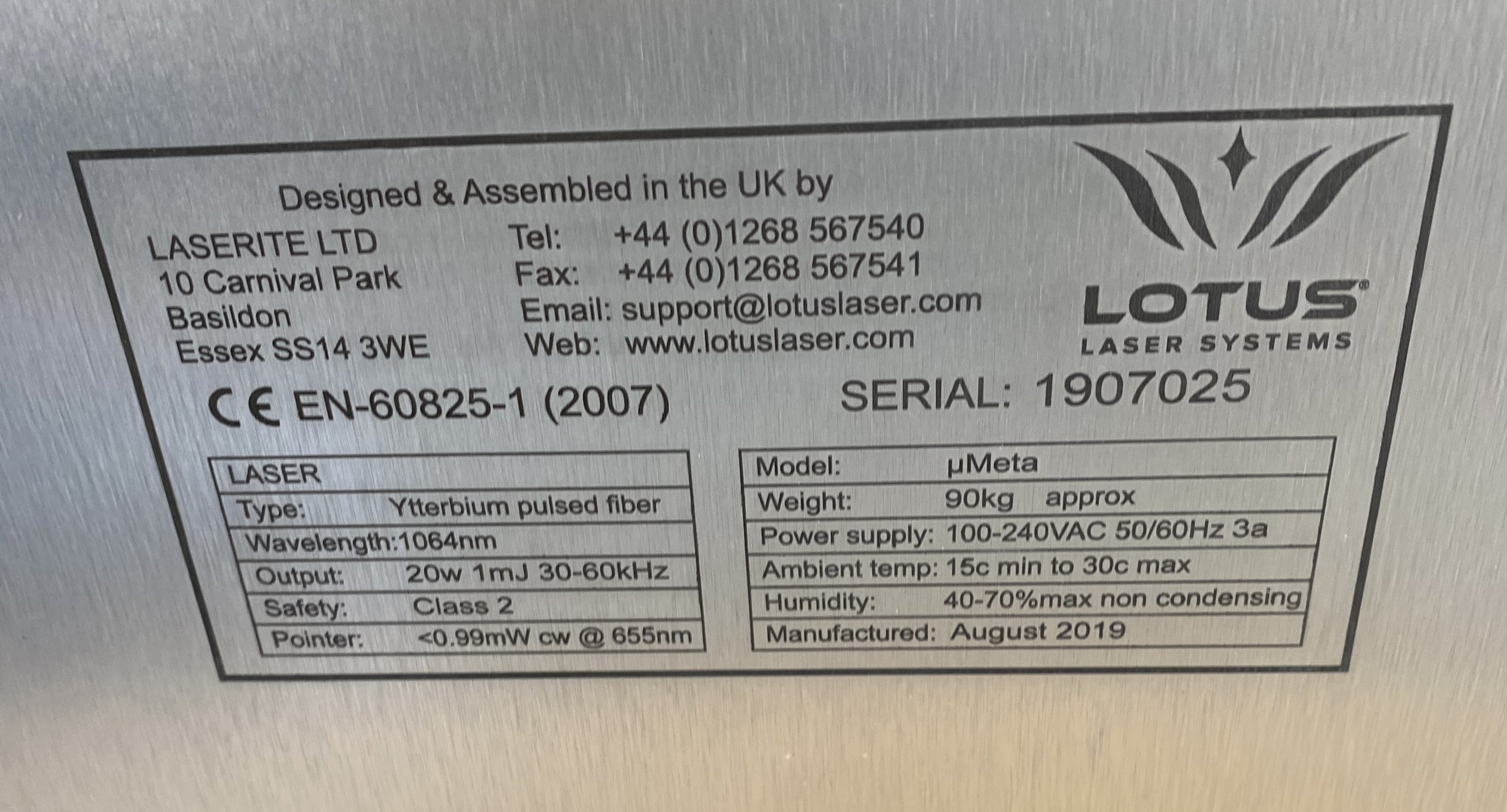 Lotus Galvo µMeta mit 20 Watt QS