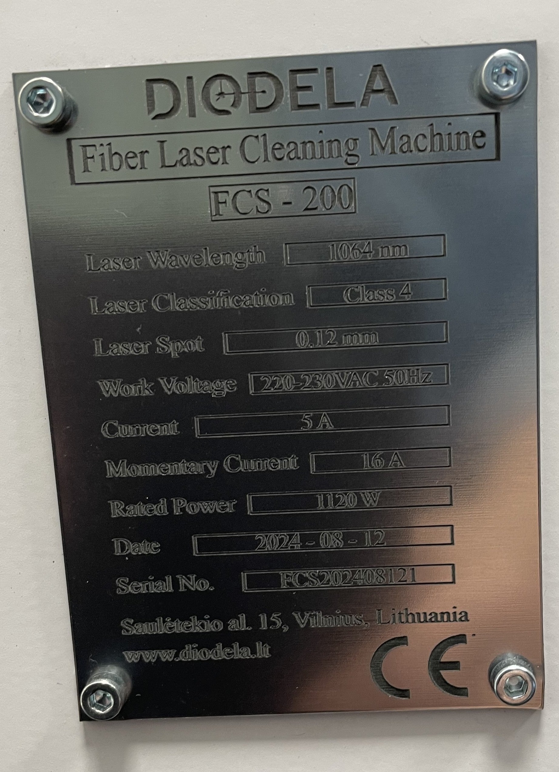 Diodela Reinigungslaser mit 200 Watt Mopa