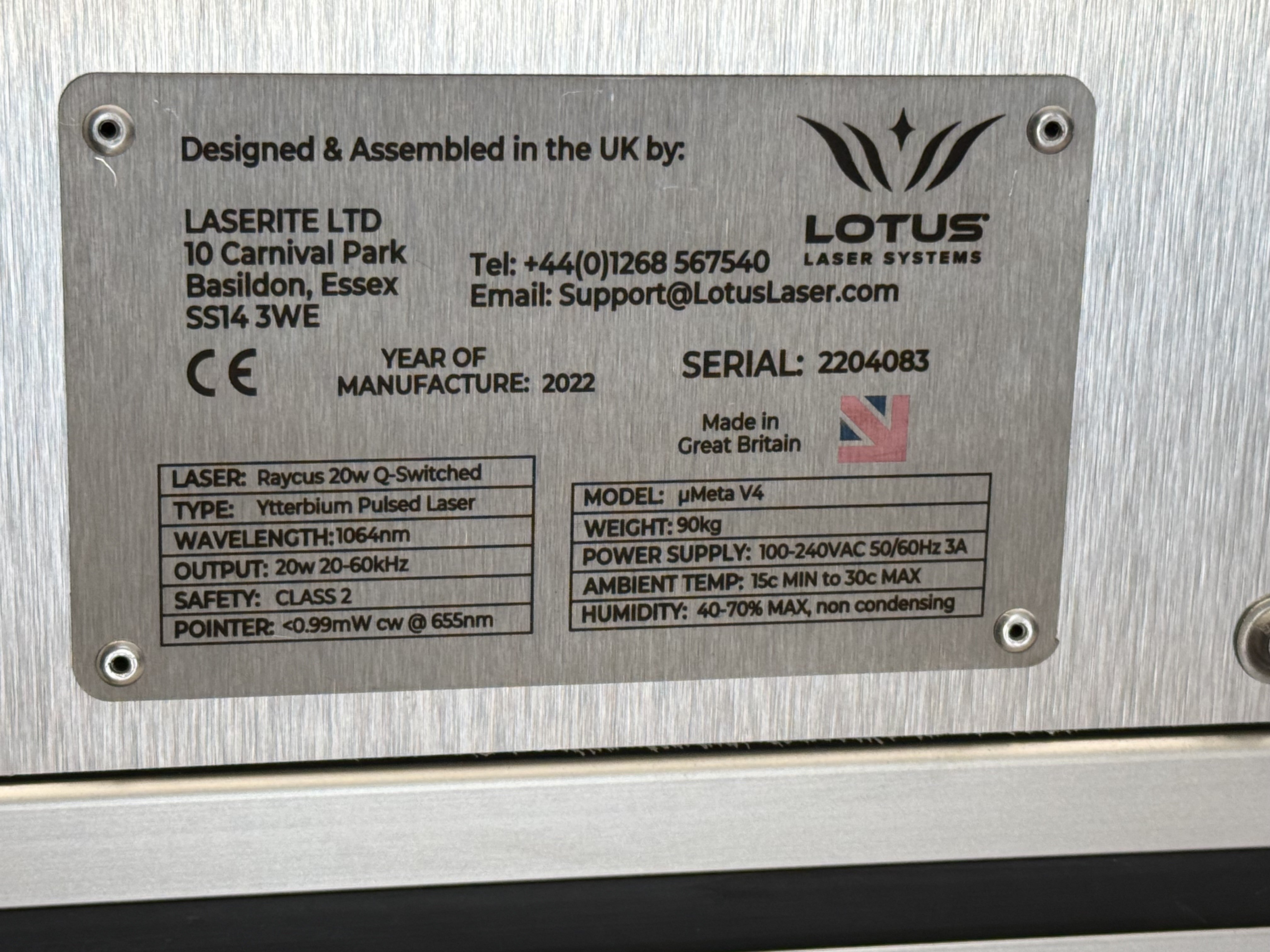 Lotus Galvo nMeta 20 Watt QS - Laserklasse 1