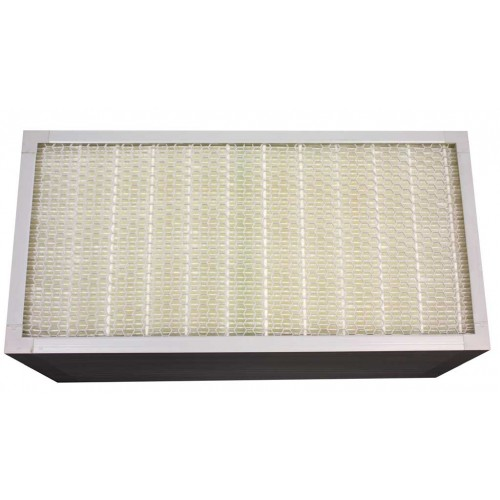 HEPA-Speicherfilter für Absauganlage VacuAir UML 500 in weiß mit einem Silbernem Rahmen.