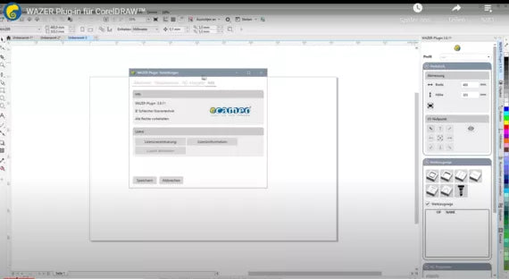 OEM Corel Draw gCode Plugin cameo für WAZER und WAZER PRO